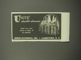 1951 Union-National Unite Double Dresser Advertisement - £14.78 GBP