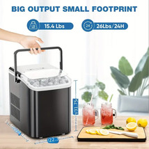 Portable Ice Maker Countertop Low Noise One-Touch Operation Effective Ic... - £67.17 GBP