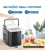 Portable Ice Maker Countertop Low Noise One-Touch Operation Effective Ic... - £65.81 GBP