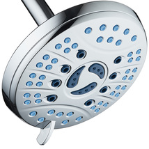 AquaCare High-Pressure 6-setting 6-inch Rainfall Shower Head / All Chrome Finish - $29.99