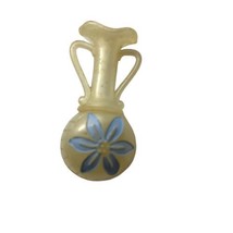 Vintage Pin Brooch Plastic Bud Mini Flower Vase Holder cottagecore - £15.57 GBP