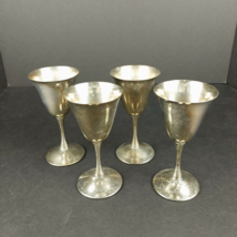 Vintage F.B. Rogers Silver Plate 5.5&quot; Wine Goblets Made in Spain - Set of 4 - £15.01 GBP