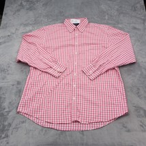 Charles Tyrwhitt Shirt Mens XL Pink Weekend Long Sleeve Button Down Collar Plaid - £17.99 GBP