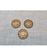 Lot of 3 Transit Bus Tokens Hazleton PA L&amp;C.C MTR. TR. Co Vintage  - $181.79 MXN