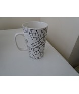 Starbucks Coffee Mug 2014 Green Dot Collection Cubes 16 oz Ceramic Cup - £7.64 GBP