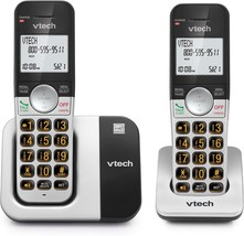 Vtech Cordless Phone 2-Handset With Large Display And Big Buttons, Dect ... - $44.99