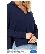 Revolve Bobi Womens Pullover Boxy Modal Sweater Size S Blue Long Sleeve ... - £16.42 GBP