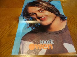 Take That Mark Owen teen magazine poster clipping Bravo long hair 90&#39;s b... - £4.69 GBP