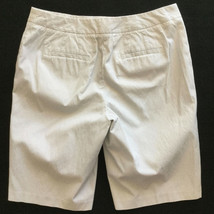 Chico’s Women&#39;s Walking Golf Bermuda Shorts Size 0 Striped, Front Pockets - £11.47 GBP