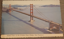 Aerial View of the Golden Gate Bridge San Francisco Calfornia Vintage Postcard - £6.15 GBP