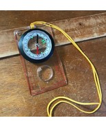 Estate Plastic Compass with Magnifying Glass &amp; Long Yellow Cord – 4.25 x... - £8.85 GBP