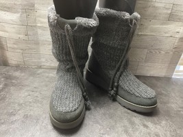 Skechers Australia Keepsakes Boots Women 9 M Shoes Gray Knit  Pull On Snow - $27.54