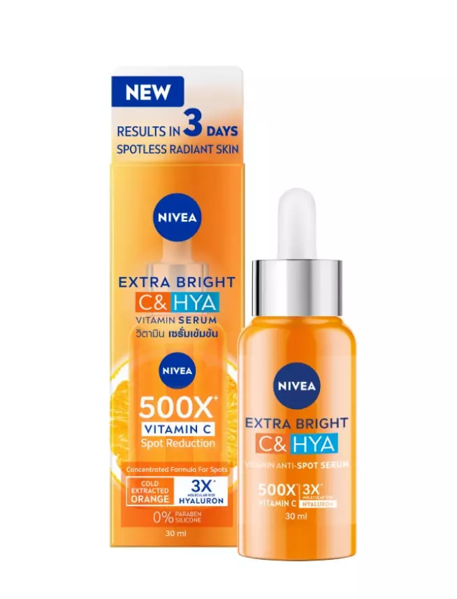 30ml x 3 Nivea Extra Bright C &amp; Hya Vitamin Anti-Spot Serum Pure DHL EXP... - £49.95 GBP