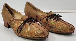 *E) Women's Febo Ruben Scarperia  Argentina Brown Shoelace Heels Size 9 - $14.84