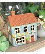 NEW! Blue Village Sweet Shop Ceramic Tealight House - $907.85 MXN