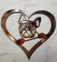 Love my French Bulldog - Metal Wall Art - Copper Bronzed Plated 12&quot; - £21.69 GBP