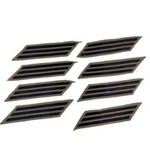 Vintage Us Navy Service Stripes Blue / Gold 3 Bars Set Of 8 Military Patches - £15.03 GBP