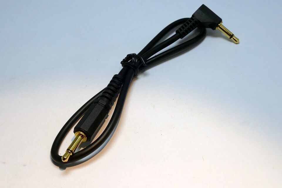 MONO Male to Male 3.5mm to 3.5mm Audio Cable 1 foot long 90 degree exten... - $7.50