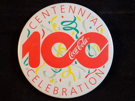 Vintage Coca Cola 100 Centennial Anniversary Celebration Lapel Pin 3 Inch - £7.81 GBP