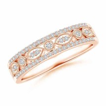 ANGARA Natural Diamond Marquise and Dot Wedding Band in 14K Gold (HSI2, ... - £665.65 GBP
