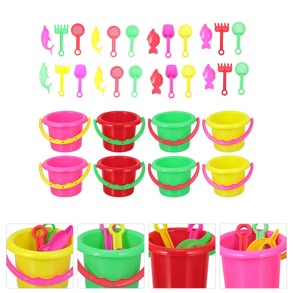 8 Sets Kids Educational Toys Beach Bucket Funny Children Sand Digging Mold - £14.84 GBP