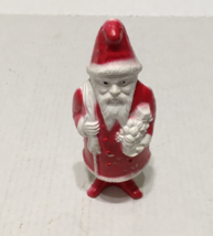 Vintage father Christmas Santa celluloid plastic blow mold holiday decoration - £26.29 GBP