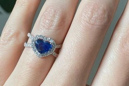Silver Ring with AAA Quality Tanzanite CZ Stone - Perfect Fit for Every Woman - £37.92 GBP+