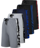 5 Pack: Men’S 9&quot; Mesh Shorts – Athletic Gym, Workout, Basketball, Runnin... - $896.71 MXN