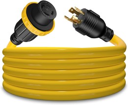 30 Amp 15Ft Generator Extension Cord 4 Prong 125/250V Up To 7500W, Nema ... - £49.54 GBP