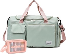 Gym Bag for Women Overnight bag Travel Duffel Bag Dance Bag with Wet Pocket Shoe - £35.60 GBP