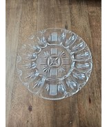 Iridescent Clear Federal Glass Georgetown Deviled Egg Dish Relish Plate ... - $19.80