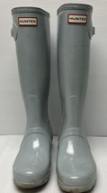 Hunter Tall Back Adjustable Boot Womens Rain Boots Light Blue sz US 6 W23616 - £39.74 GBP