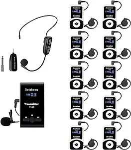 Case Of 1 Transmitter 10 Receivers, T130 Tour Guide System, Assisted Lis... - $565.99