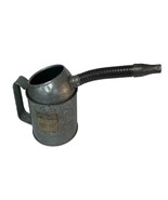 Galvanized Oil Can One Quart Vintage With Handle And Flexible Spout KP B... - $12.54