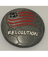 New England Revolution Belt Buckle Silver Pewter Soccer Ball Fanatics Tifo - £10.99 GBP