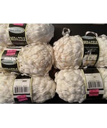 Sensations BEDAZZLE Yarn Lot of 5 WHITE Dye Lot 3087 Nylon  - £7.99 GBP