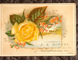 Victorian Trading Card FK Bowers Family Groceries Wilkinsburg PA General Store - £9.54 GBP