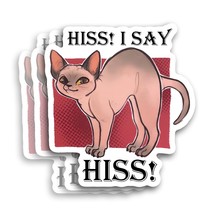 Hiss I Say Hiss Majesty Sticker Cat Astarion Cute Video Game Vinyl Die Cut Stick - $25.70