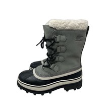 SOREL NWT Caribou SZ 7.5 Lace-up Waterproof Boots Cuff Gray Shale Stone Women - £93.45 GBP