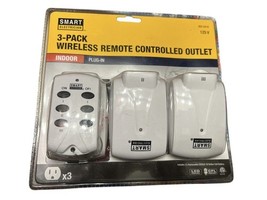 SMART ELECTRICIAN 3-PACK WIRELESS REMOTE CONTROLLED OUTLET NEW - $16.73
