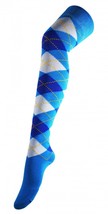 ARGYLE SCOTS Tartan Over Knee High Long Overknee Socks Cotton Argyll OTK... - $8.87