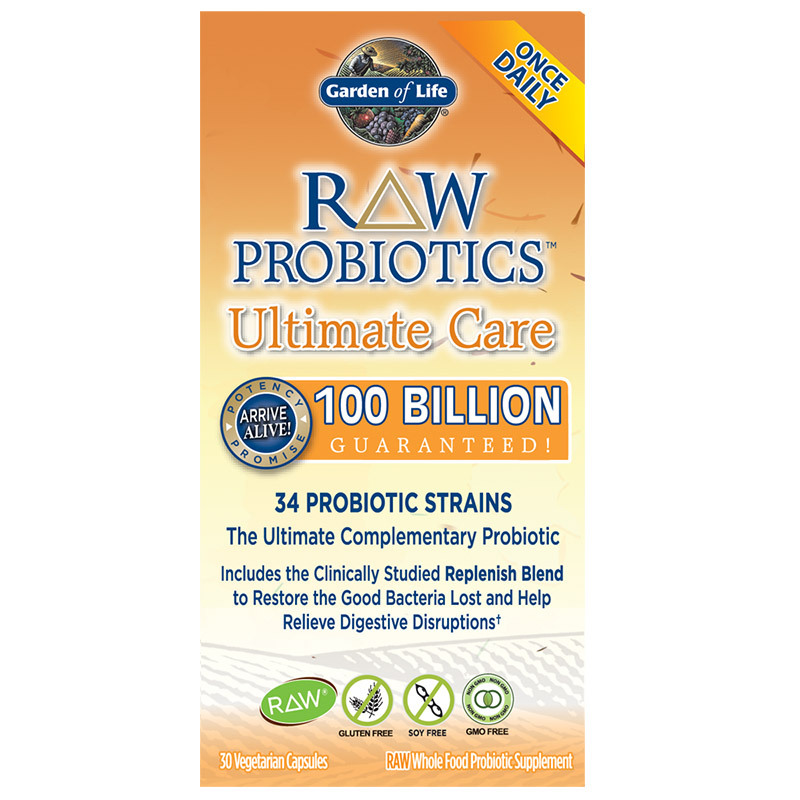 Garden of Life - RAW Probiotics Ultimate Care - 30 Vegetarian Capsules - $44.99