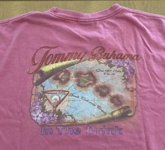 Vintage 90&#39;s Tommy bahama tshirt Large mens, “In The Drink” Pink EUC Cotton - $13.99