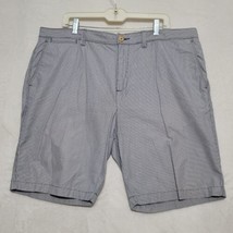 Tommy Bahama Men&#39;s Shorts Size 42 Gray White Micro Stripe Casual Chino - $22.87