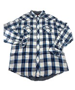 Tony Hawk Shirt Mens Extra Large Blue Black Gray Plaid 100% Cotton Butto... - $11.76 CAD