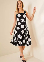 Kaleidoscope Spot Square Neck Fit and Flare Dress  (FMS5-4) - £18.63 GBP