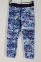 Marmot M Purple Blue Pattern Pump Up Capri Pants Leggings - £19.43 GBP