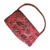 Vera Bradley Call Me Coral Pink Floral Paisley Knot Just A Clutch Handba... - $15.79