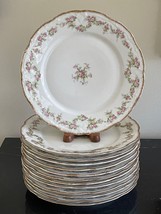 Antique Limoges France Roses Luncheon Plates Set of 13 - £466.64 GBP