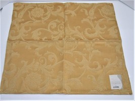 (6) Royal Scroll Cotton Blend Napkins Gold Damask 20" X 20" Square New Home - $25.98